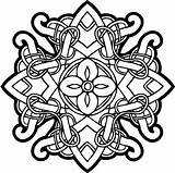 Celtic Coloring Pages Mandala Printable Patterns Line Mandalas Designs Decal Color Knot Emblem Cross Colouring Woven 0005w Symbols Vector Coloriage sketch template