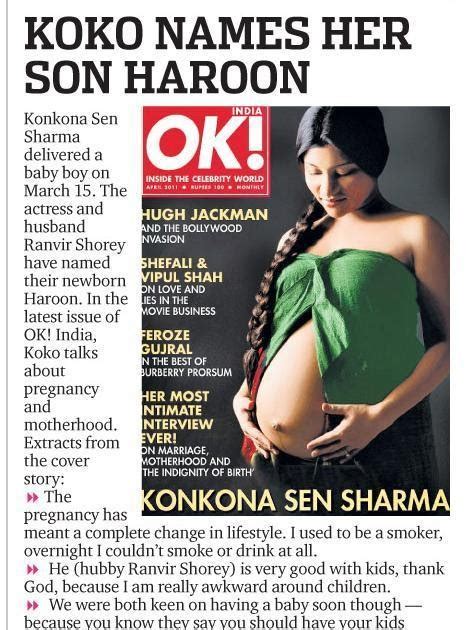 Asha Ashish Pregnant Konkona Sen Sharma On The Cover Of