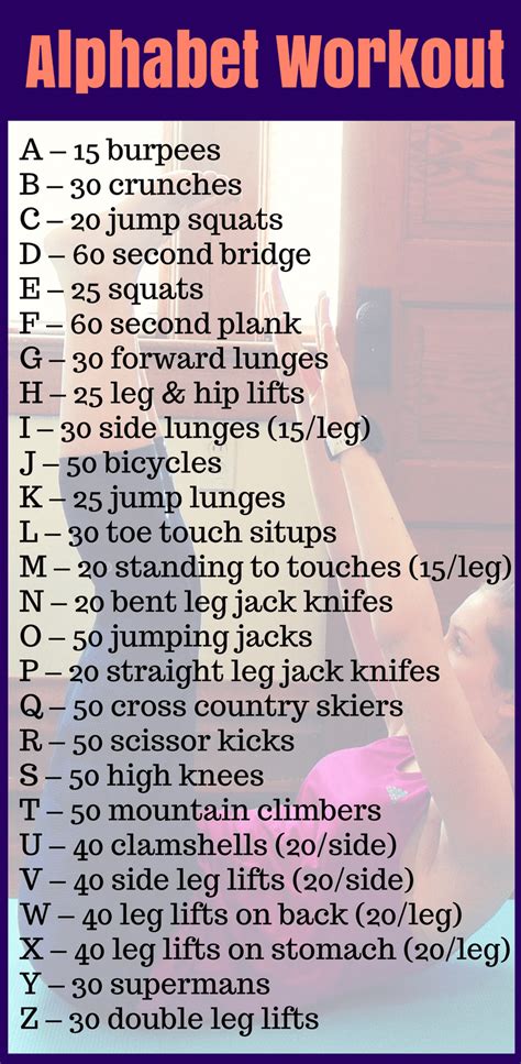 The Ultimate Alphabet Workout With Exercises For Every