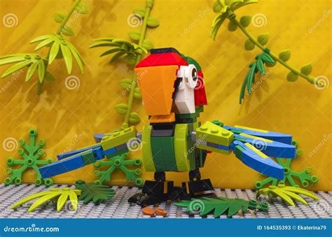 lego parrot figure editorial stock photo image  base