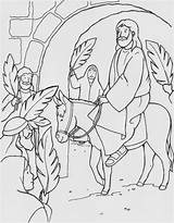 Palm Sunday Coloring Template sketch template