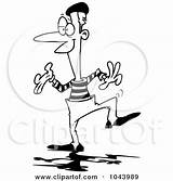 Mime Cartoon Performing Outline Toonaday Illustration Royalty Rf Clip Clipart sketch template