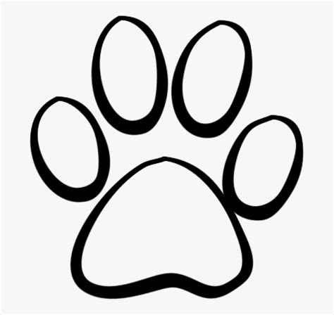 paw print tattoo outline  transparent clipart clipartkey