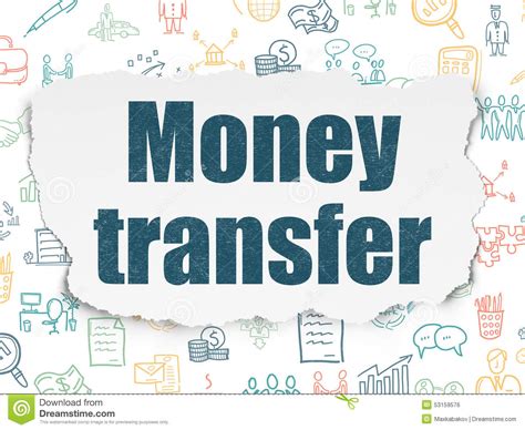 finance concept money transfer  torn paper stock photo image  deal blue
