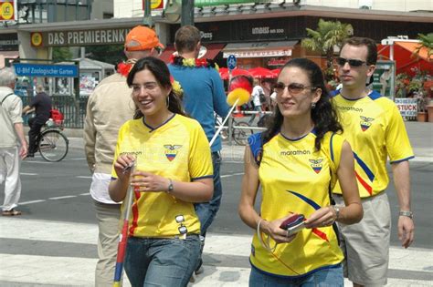 German And Ecuadorian Soccer Fans At The 2006 World Cup In