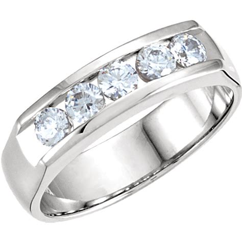 white gold mens   stone diamond ring  ctw mm sarrafcom