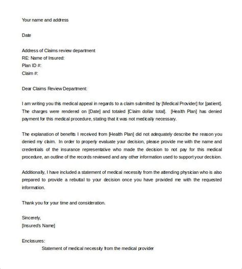 appeal letter sample thankyou letter