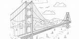 Coloring Book Pages San Francisco Gate Golden sketch template
