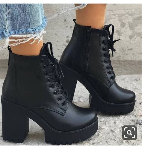 winter black  martin boots women  velvet boots thick heel high heel womens shoes short
