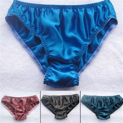 2021 100 Pure Silk Men S Underwear Bikini Briefs M L Xl 2xl From
