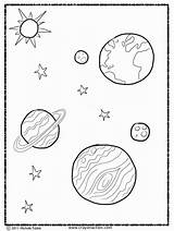 Coloring Pages Solar System Planets Space Outer Kids Printable Clipart Kindergarten Color Planet Library Popular Getcolorings Preschoolers Creation Coloringhome sketch template