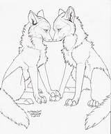 Wolf Wolves Lineart Color Natsumewolf Anime Two Deviantart Coloring Drawings Pages Only Outline Fox Draw Group Animal Sketches Dog sketch template