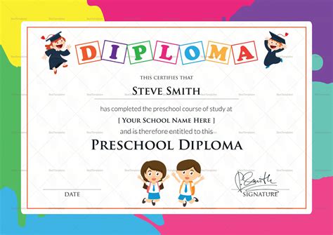 fresh pre  diploma certificate editable templates thevanitydiaries