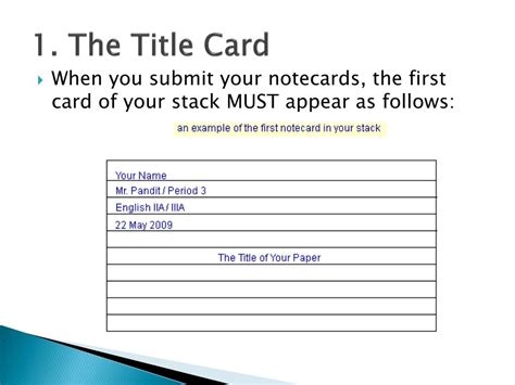 step  mla note bibliography cards powerpoint