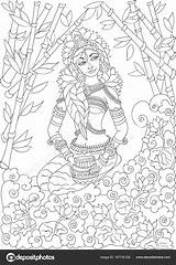 Prinzessin Indische Malvorlagen Erwachsene Kerala Malvorlagan sketch template