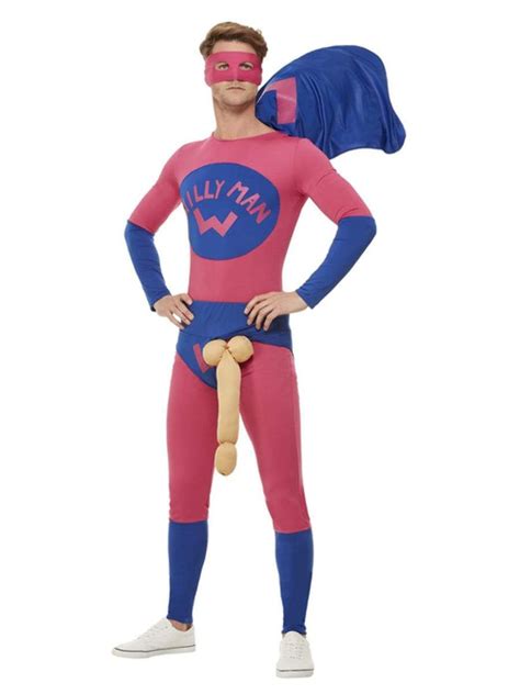 smiffys willyman superhero costume 61038 escapade