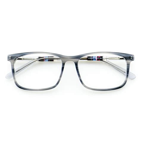 h2007 rectangle striped eyeglasses frames leoptique