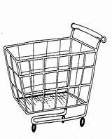 Coloring Cart Pages Shopping Trolley Drawing Grocery Clipart Printable Getdrawings Getcolorings Paintingvalley sketch template