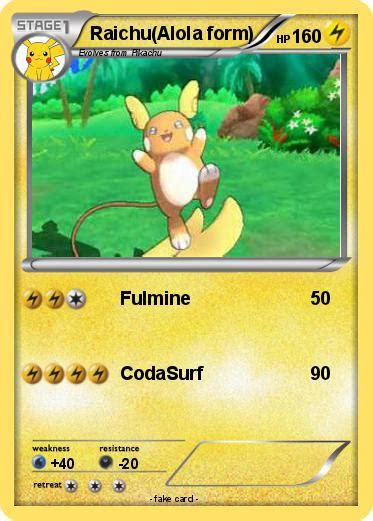 Pokémon Raichu Alola Form Fulmine My Pokemon Card