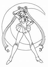 Sailor Coloring Pages Scouts Getcolorings Moon sketch template