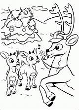 Coloring Reindeer Pages Christmas Santa Printable Rudolf Filminspector Night Happy Good sketch template
