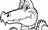 Alligator Crocodile Coloring Easy Drawing Nile Printable Cartoon Sheets Pages Getdrawings Color Getcolorings sketch template