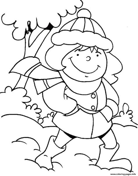 cute girl winter sde coloring page printable