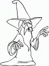 Merlin Wizard sketch template