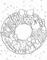 Wreath Christmas Coloring Color Pages Clipart Printable Kids Drawing Clipground Categories sketch template