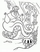 Ursula Disney Witch Morgana Villain Xcolorings sketch template