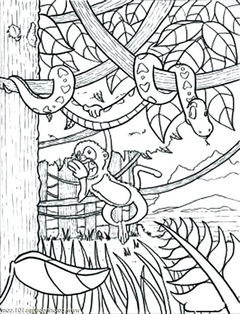 jungle scene coloring pages coloring pages