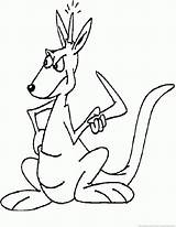 Boomerang Coloring Drawing Kangaroo Cartoon Kangroo Getdrawings sketch template