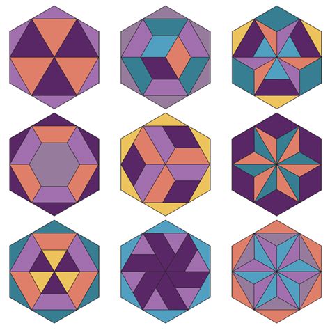 hexagon template set  creative abundance