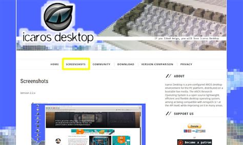 pages added   site icaros desktop