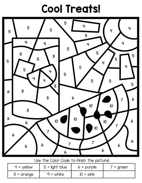 colour  number coloring pages coloring home