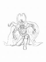 Loki Avengers Colorare Thor Disegni Printmania sketch template