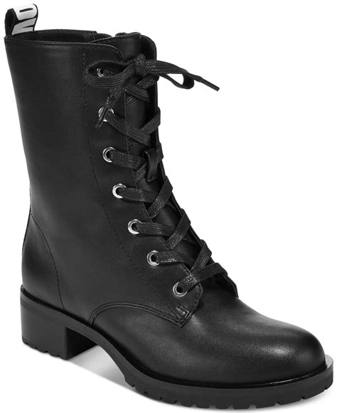 aldo women s trulle combat boots in black lyst