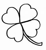 Clover Leaf Coloring Four Luck Good Shamrock Drawing Lucky Rare Clipart Outline Printable Pages Line Color Charm Small Clovers Netart sketch template