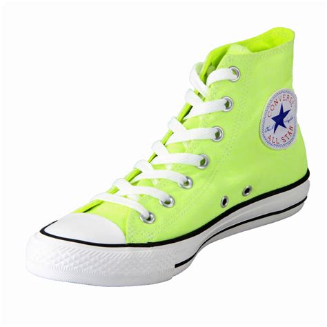 converse chuck taylor  star  neon yellow washed  top shoes