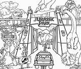 Jurassic Coloring Pages Printable Park Print sketch template