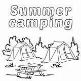 Acampamento Campsite Scribblefun Trekking Colorironline Coloringfolder sketch template