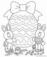 Pascua Huevos Delinear Conejos sketch template