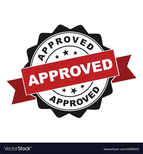 approved stamp  grunge sign sticker vector image