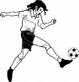 Soccer Pages Silhouette Player Girl Coloring Gif Cartoon Previous Next Library Football sketch template