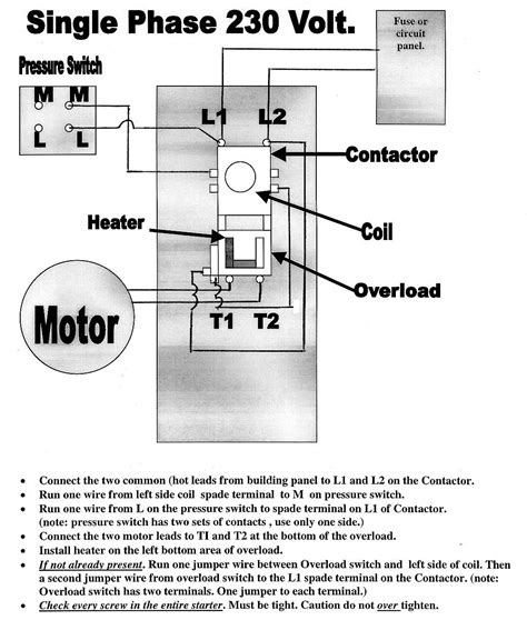 pressure switch wiring diagram air compressor