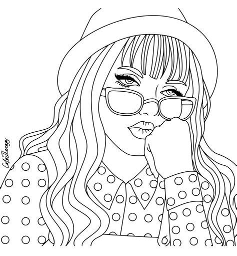 coloring page fashion gal fun craft diy tumblr coloring pages