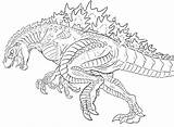 Godzilla Coloring Space Pages Printable Color Vs Getdrawings Getcolorings Book Colorings sketch template