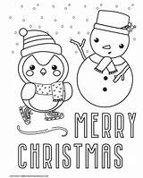 Coloring Christmas Pages Cute Merry Printables Snowman Sheet Penguin Gingerbread House So Fun Little Funlovingfamilies Pulled Actually Winter Brand Create sketch template