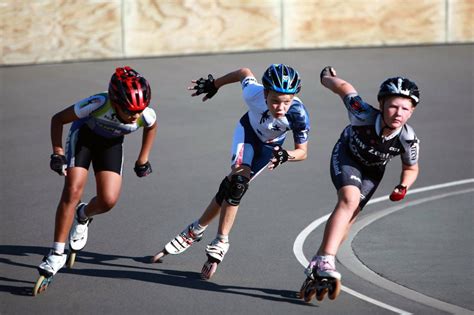 student  compete   national inline speed skating competition