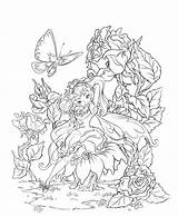 Coloring Pages Winter Fairies Fairy Online sketch template